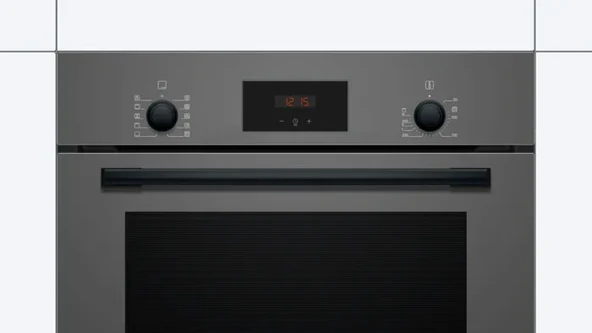 Bosch HBF512BH1T Antrasit Gri 66 lt Ankastre Fırın - 2