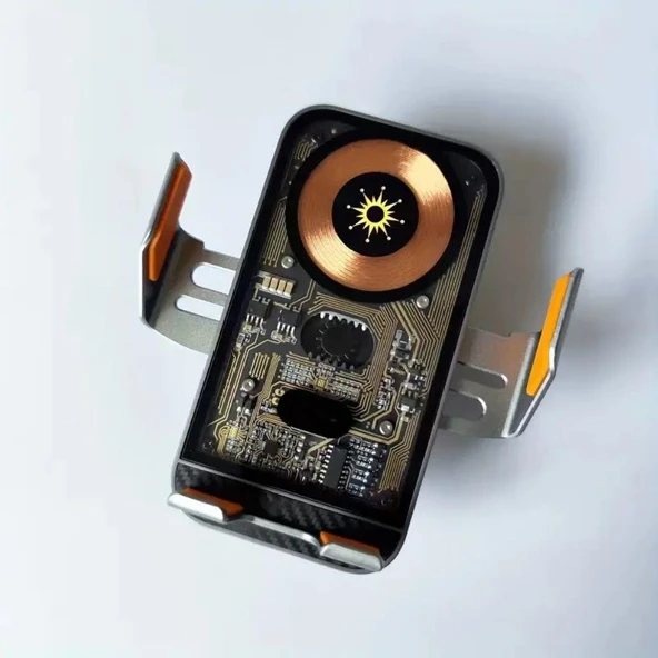 PRO-L15 Kablosuz Şarj Destekli Güçlü Klipsli Şık Araç Telefon Tutucu - 2