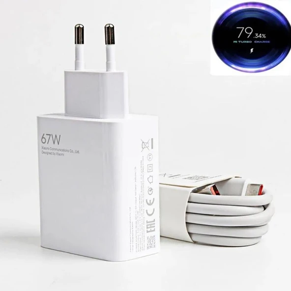 Mi 67W Hızlı Şarj Cihazı - Yüksek Performans, Akıllı Güç Dağılımı, USB-C Uyumlu, Güvenli Hızlı Şarj