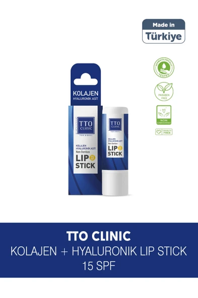 TTO CLINIC Lip Stick - Kolajen & Hyaluronik Asit 15 SPF