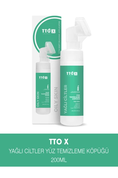 TTO X Yağlı Ciltlere Özel Çay Ağacı İçeren Aplikatörlü Yüz Köpüğü