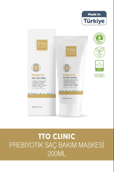 TTO Clinic Prebiyotik Dökülme Önleyici Saç Bakım Maskesi