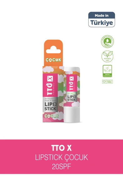 TTO X Çocuklara Özel 20 SPF Korumalı Lipstick