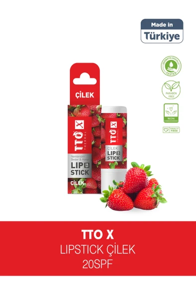 TTO X Çilek Aromalı Lipstick 20 SPF Korumalı ürün görseli