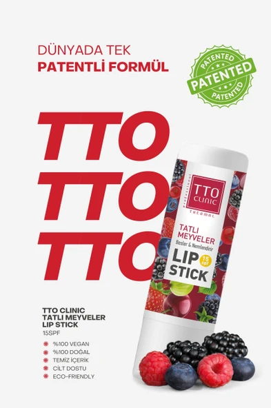 TTO CLINIC Tatlı Meyveler Lip Stick 15 SPF Korumalı - Resim 2