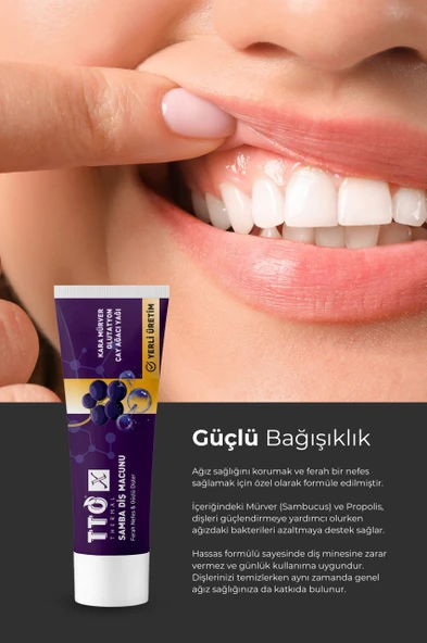 TTO X Kara Mürveli Diş Macunu Ferah Nefes - 4