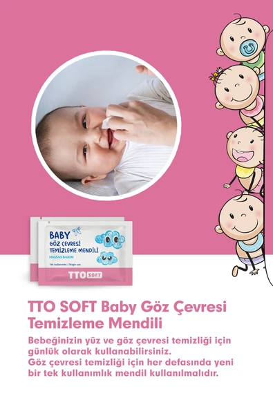 TTO SOFT Baby Göz Çevresi Temizleme Mendili - Resim 4