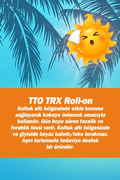 Trx Sprey Ve Roll-on Paketi Terleme Önleyici(ÇAY AĞACI YAĞI / TEA TREE OIL) - 2