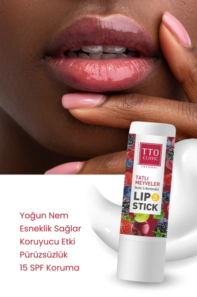 TTO CLINIC Tatlı Meyveler Lip Stick 15 SPF Korumalı - Resim 3