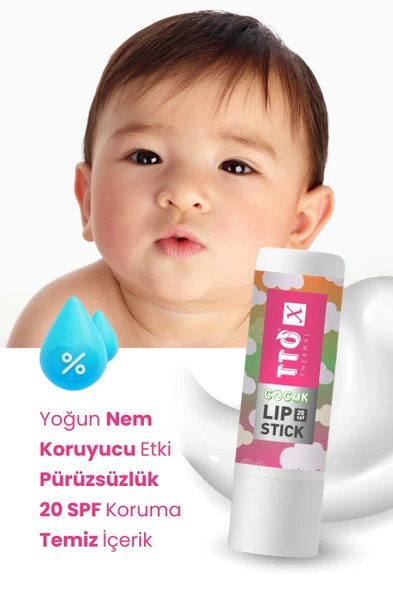 TTO X Çocuklara Özel 20 SPF Korumalı Lipstick - Resim 3