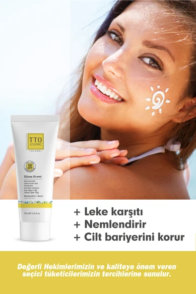 TTO CLINIC Güneş Koruyucu Krem 50 SPF 70 ML - Resim 4