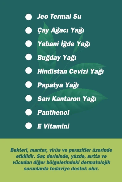 TTO Saç Ve Vücut Şampuanı 500 ml Beyaz (ÇAY AĞACI YAĞI / TEA TREE OIL) - 2