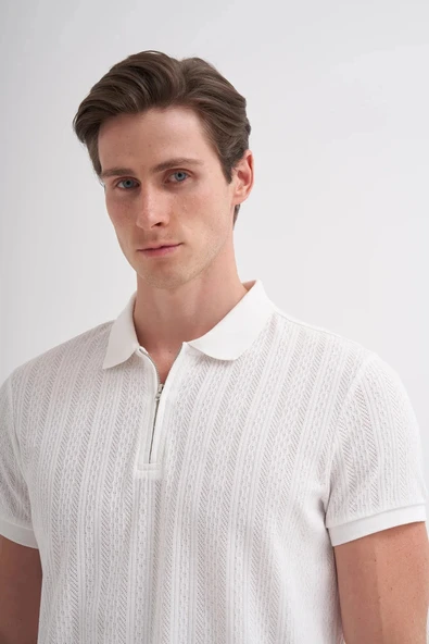 Cazador CAZ 4122  ERKEK POLO T-SHIRT  EKRU