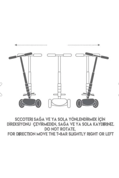 CORTIX LED IŞIKLI 3 TEKERLEKLİ KATLANABİLİR ÇOCUK SCOOTER - 3