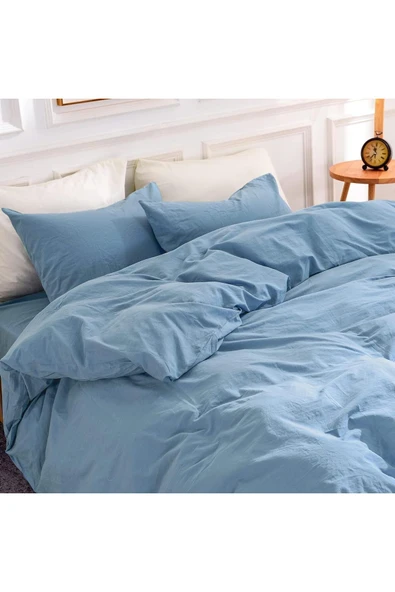 Lastikli Çarşaflı Tek Kişilik Nevresim Takımı ürün görseli 1