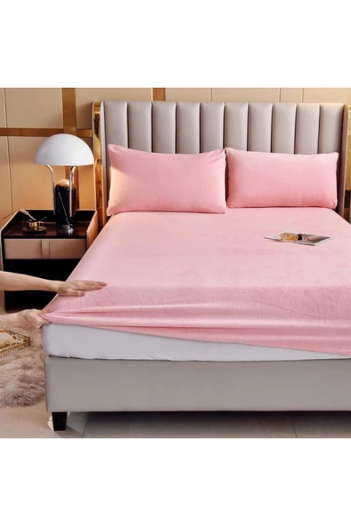 Ranforce Kumaş Lastikli Çarşaf Seti ve Yastık Kılıfı- Tek Kişilik pembe ürün görseli
