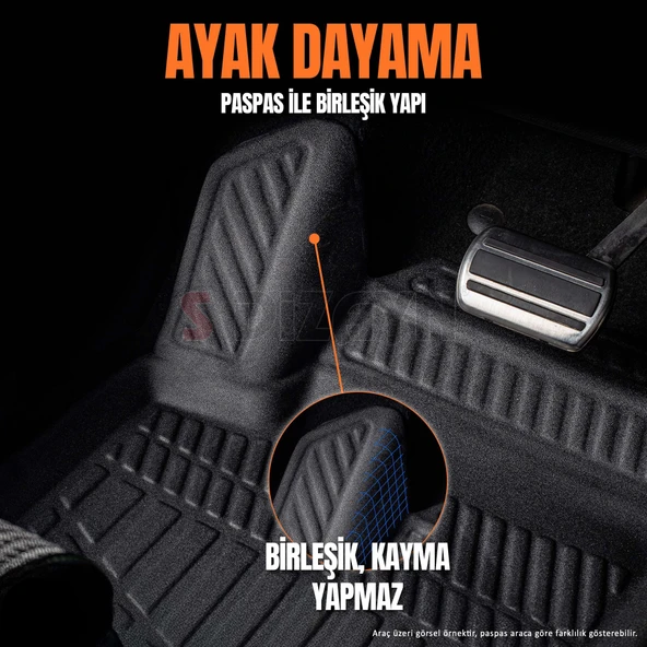 VOLVO XC90 ARACA ÖZEL 3D PASPAS 2017 2018 2019 2020 2021 2022 2023 2024 - Resim 3