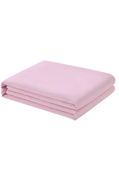 Çift Kişilik Düz Lastiksiz Çarşaf 220x240 Cm Otel Çarşafı Pembe ürün görseli