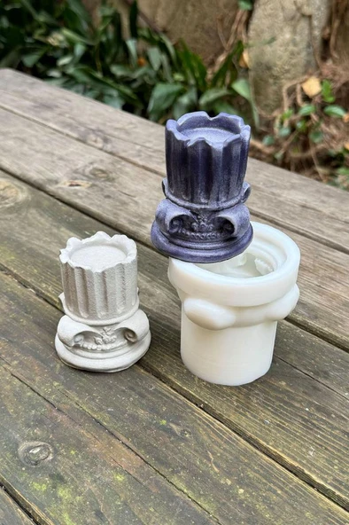 Sütun Tekli Mum Kalıbı (Silikon) - 2