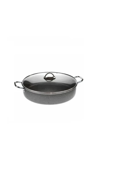 OMS Gastro Mega 34 cm Granit Karnıyarık Tencere 3312-Gray
