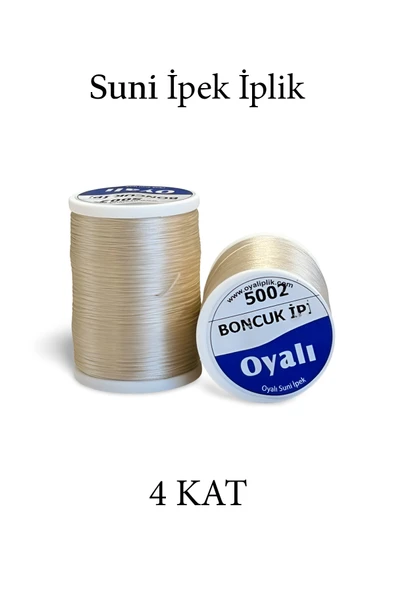 Oyalı 4 Kat Suni İpek İplik İğne Oyası Boncuk İpi Tığ Oyası No:5002