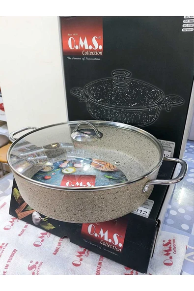OMS Gastro Mega 36 cm Granit Karnıyarık Tencere 3312-Kumbeji