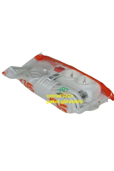 CVS DN9236 Lara 3'LÜ Anahtarlı Grup Priz 3 Metre Kablolu - Resim 3