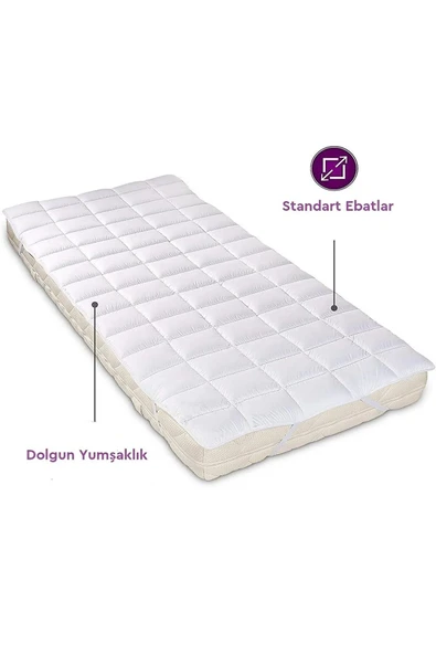 Comfort Lastikli Yatak Pedi Tüm Ebatlar - Uyku Pedi 400gr/m2 - 2