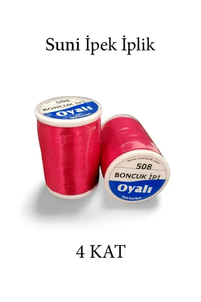 Oyalı 4 Kat Suni İpek İplik İğne Oyası Boncuk İpi Tığ Oyası No:508