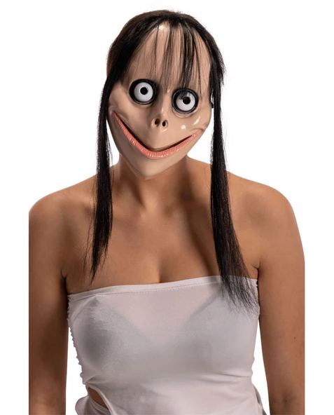 Korkunç Ürpertici Uzun Saçlı Maske 24x16 cm