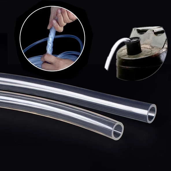 Şeffaf Terazi Hortumu İç Çap 6 mm Termosifon Otomobil Kapı Fitili 20 Metre - 2