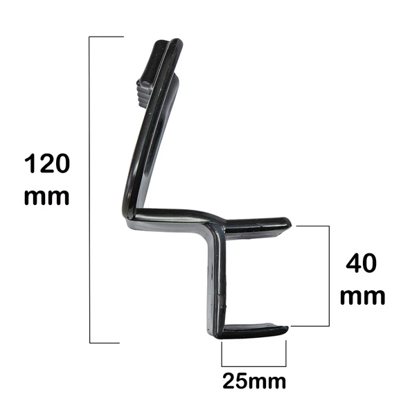 Plastik Baza Kulpu Yatak Kaldırma Tutma Kulp Kolu Tutacağı Kulbu Siyah -40mm Profiller için - 3