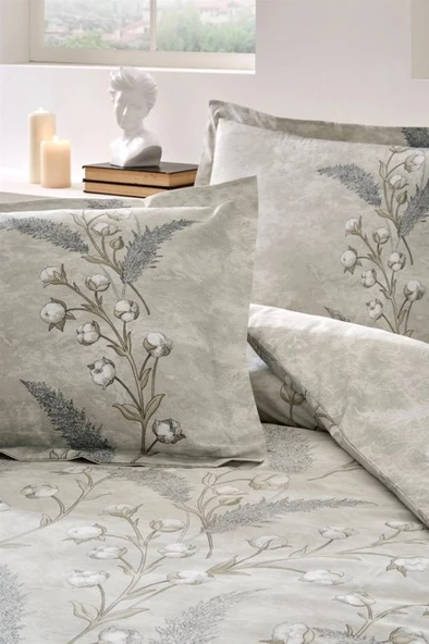 Özdilek Çift Kişilik Ranforce Nevresim Takımı Algodon Bej - Resim 2