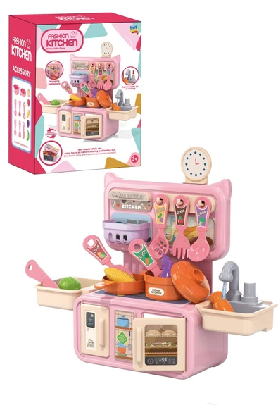 Musluklu Sulu Mini Mutfak Seti Mutfak Oyuncağı - 4