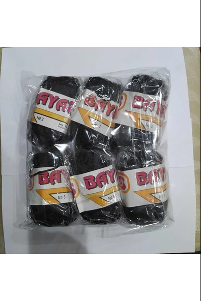 BAYAR MAKROME İPİ 6'lı SİYAH - 2