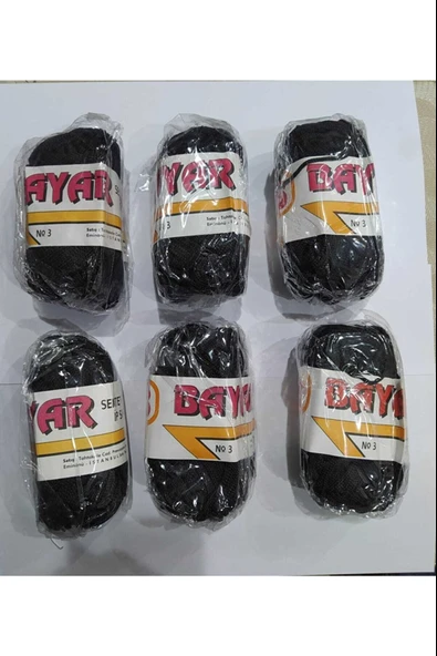 BAYAR MAKROME İPİ 6'lı SİYAH
