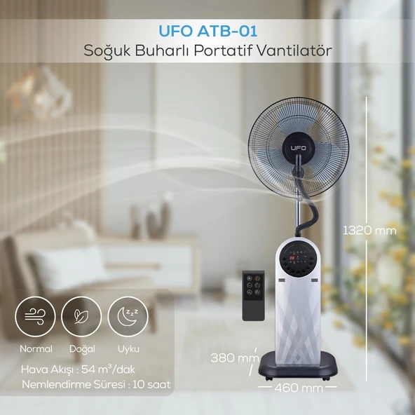 Ufo Atb-01 Soğuk Buharlı Portatif Vantilatör - 4