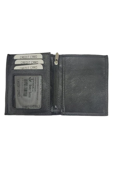 Single Sword Büyük Boy İçi Fermuarlı Deri cüzdan - 2