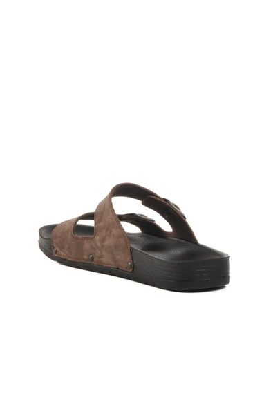 Pierre Cardin Kahve Nubuk Erkek Terlik PC-7241 M - 4