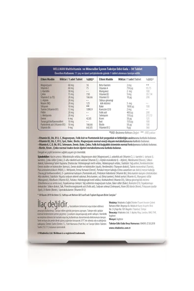 Wellman Original 30 tablet - Resim 2