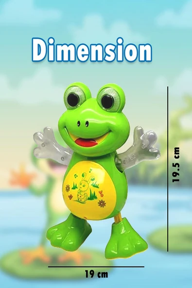 3D Işıklı, Müzikli, Dans Eden Kurbağa Oyuncak - 4