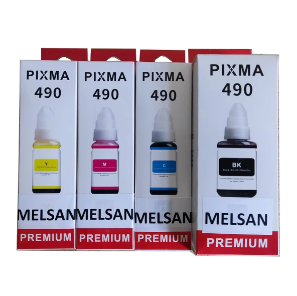 CanonUyumlu Pixma GI-490 Mürekkep 4 Renk Takım Muadil