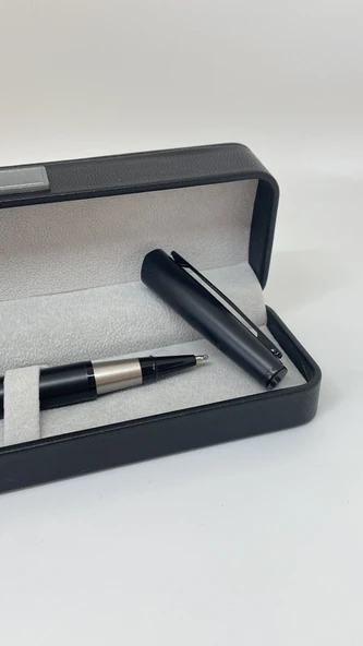 Elegance Series Corvus Deri Kutulu Siyah Roller İmza Kalemi - 3