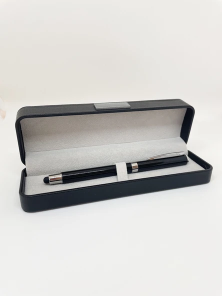Elegance Series  Deri Kutulu Siyah Roller İmza Kalemi