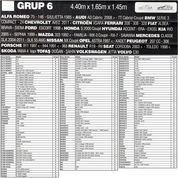 Guard Branda No: 6 (Small) 4,40 mt Genis 1,65 mt Yüksek 1,45 mt - 2
