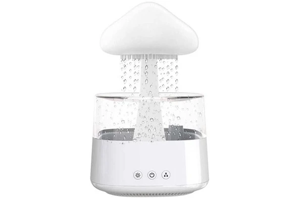 Yağmur Bulutu Hava Nemlendirici Işıklı Buhar Makinesi Aroma Difüzörü