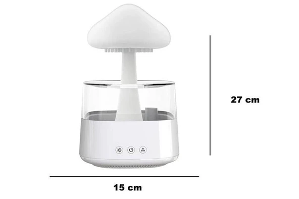 Yağmur Bulutu Hava Nemlendirici Işıklı Buhar Makinesi Aroma Difüzörü - 4
