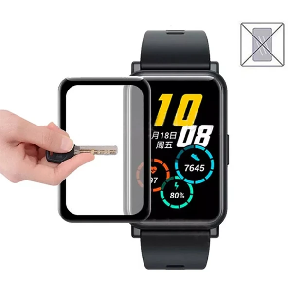 Huawei Watch FİT 3D PMMA Cam Ekran Koruyucu (Siyah) - 2