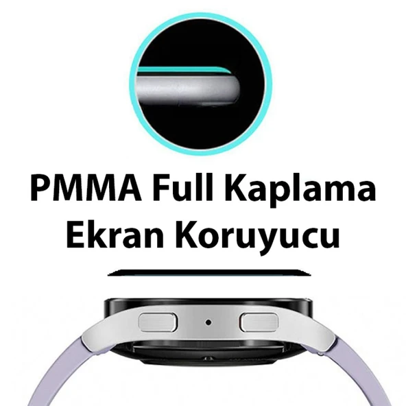 Samsung Galaxy Watch 6 44mm PMMA Cam Ekran Koruyucu (Siyah) - 4
