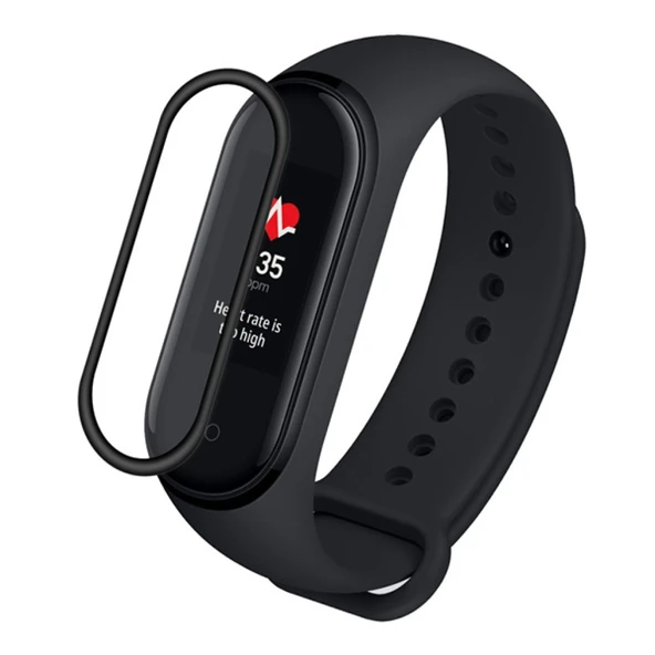 Xiaomi Mi Band 6-Mi Band 5 3D 3D Ekran Koruyucu (Siyah)